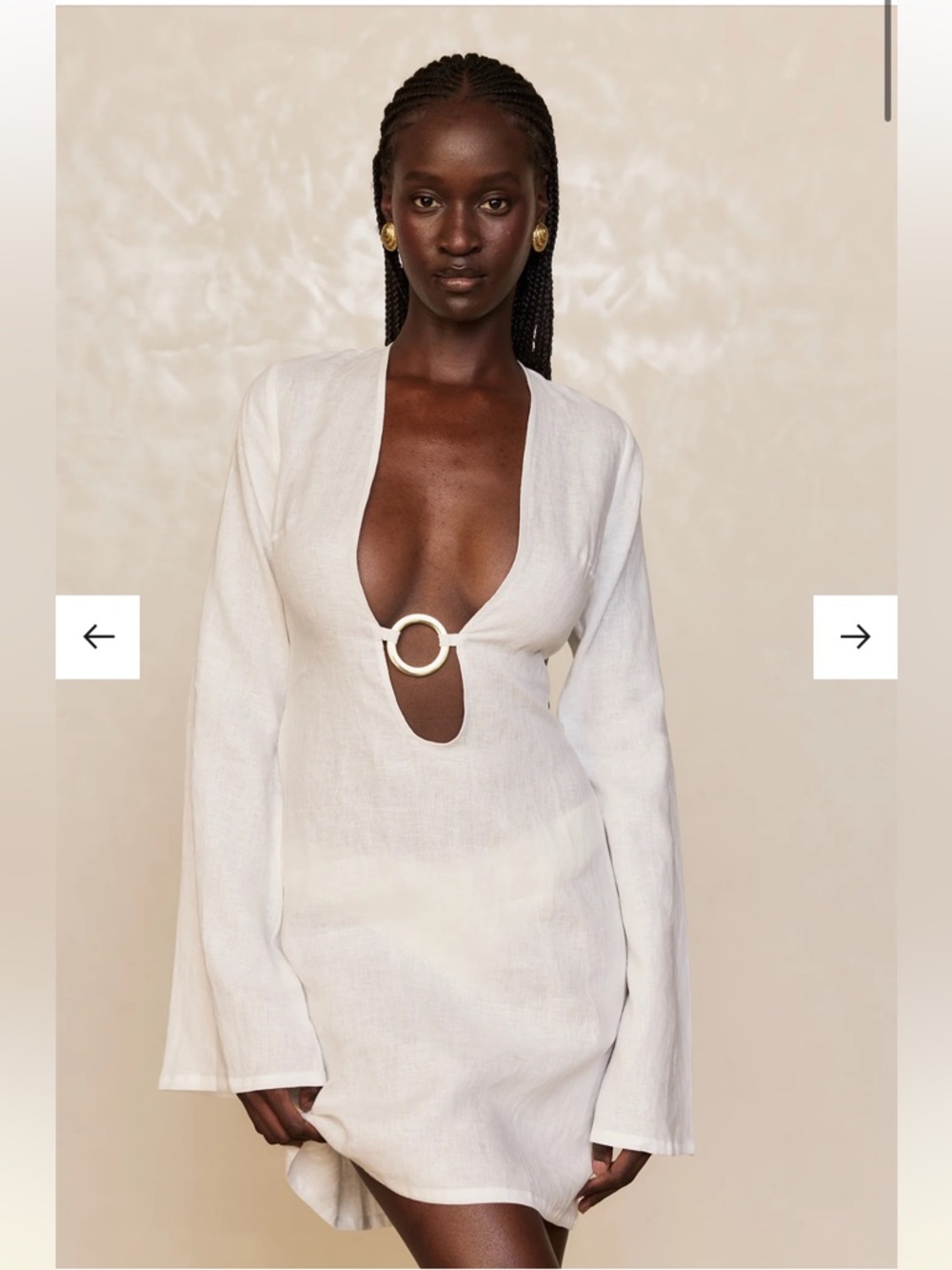 Mini Linen Coverup Dress.